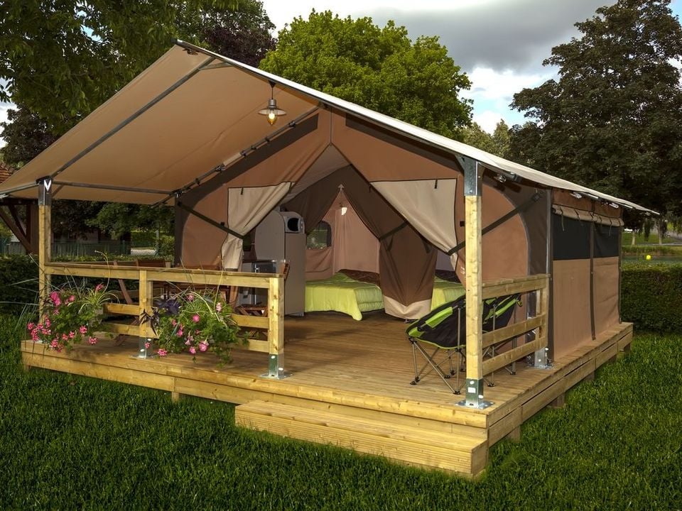 L'Evasion - Tente meublée - Tente en toile et en bois 5 personnes - Lodge sans sanitaire