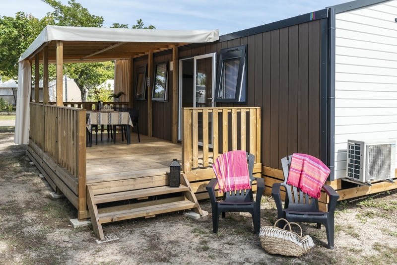 Camping Club Navarrosse Plage - MS Vacances - Mobil home - 4p - Cottage Olbia CONFORT climatisé