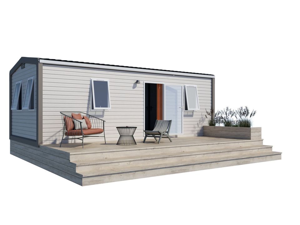 Saint Lambert - Mobil home - Mobilhome 4 personnes - Confort 26m² 2 chambres - Terrasse semi-couverte + TV