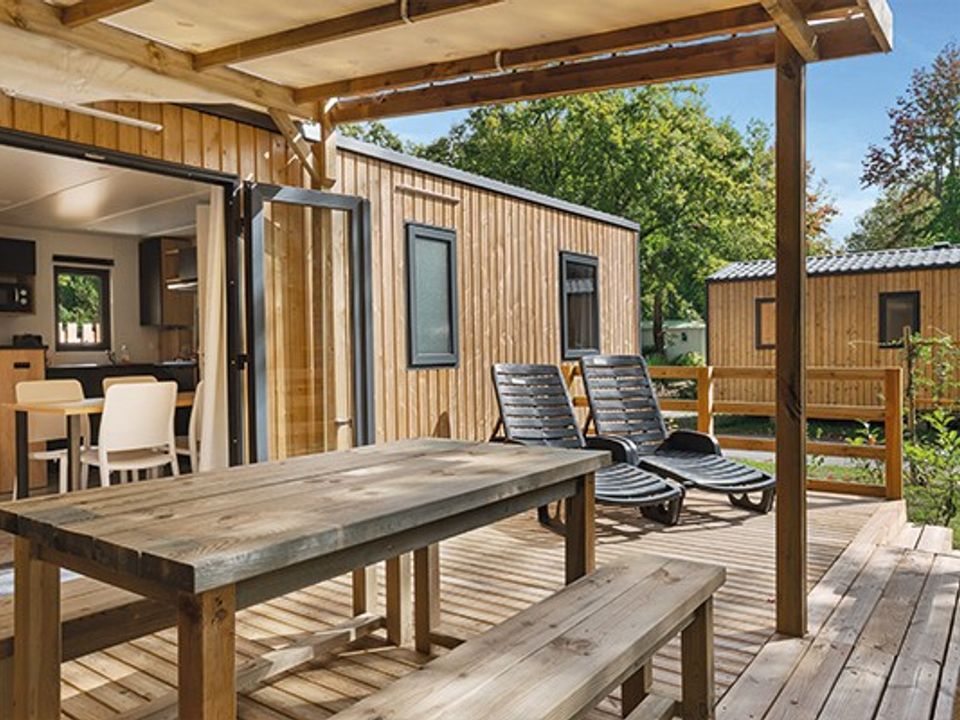 Atlantic Club Montalivet - Mobil home - Mobilhome 6 personnes - Ultimate | 3 Ch. | 6 Pers. | Terrasse surélevée | 2 SDB | Clim. | TV