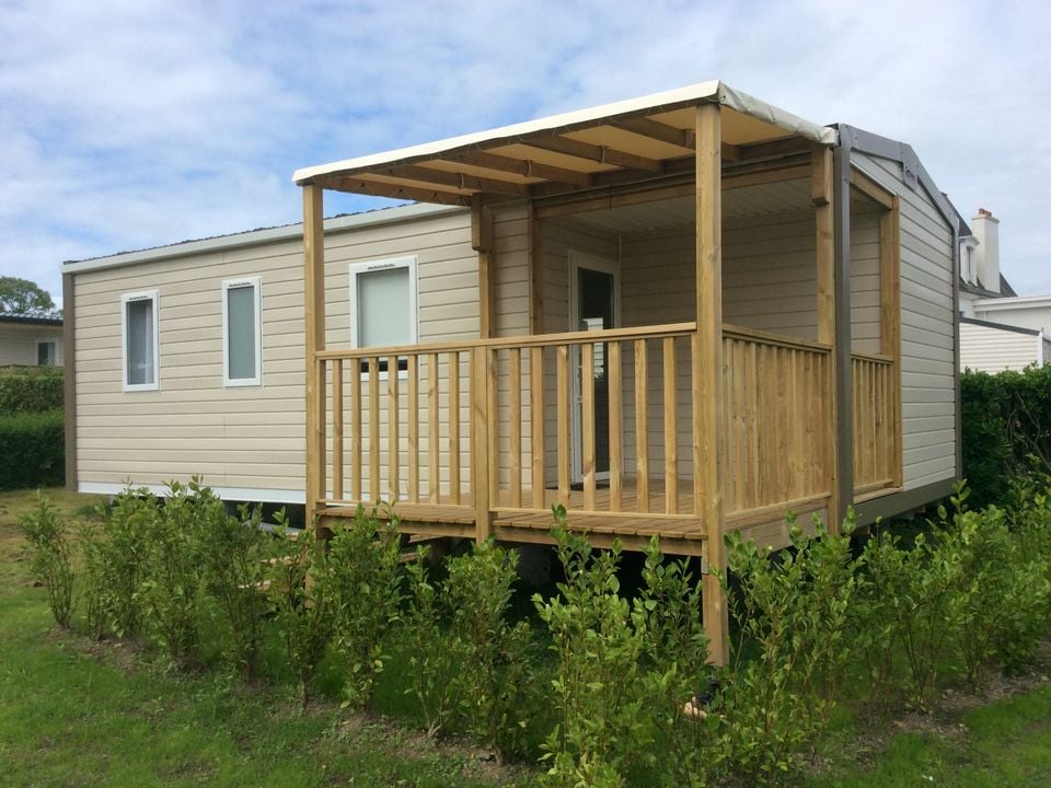 Le Poulquer - Mobil home - Mobilhome 6 personnes - Mobil-home 6 pers 3 chambres Terrasse semi couverte 8 .80 m x 3.70 m 6 Lave-vaisselle et Tv incluse