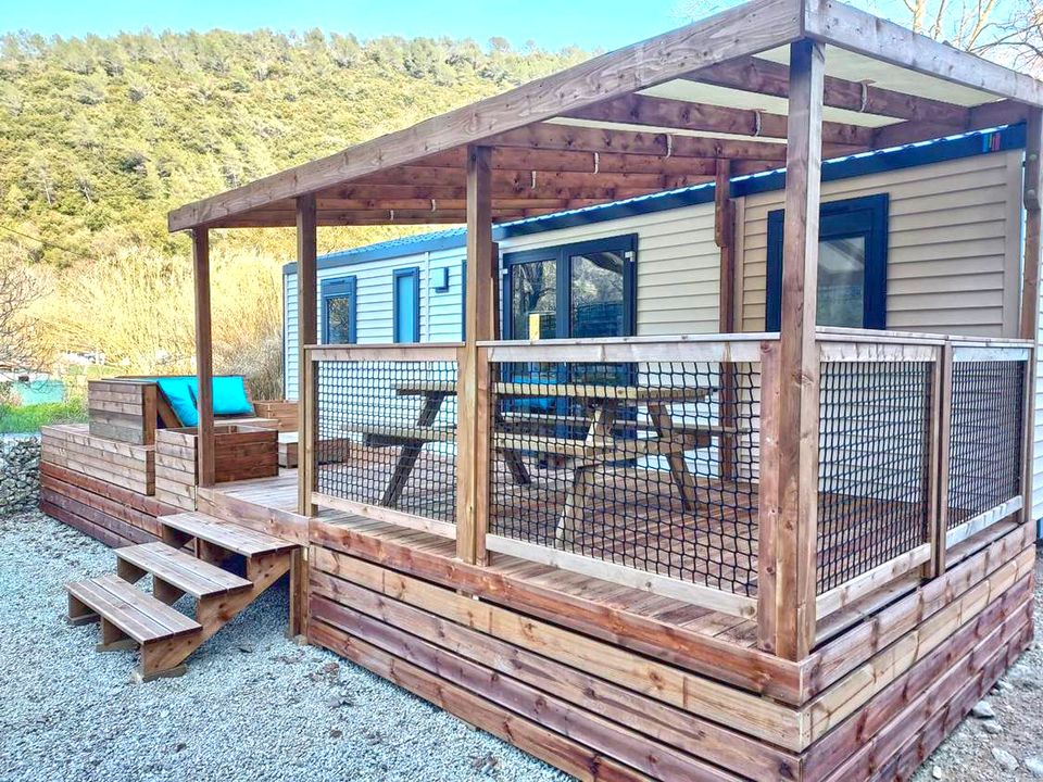 Au Vallon Rouge - Mobil home - Mobilhome 6 personnes - Family TV Clim - 3 chambres - 6 personnes