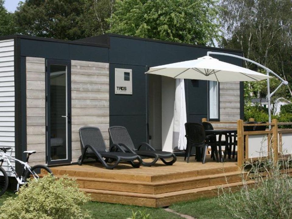 Les Bruyères - Mobil home - Mobilhome 5 personnes - CONFORT 35-2-2 (Mobil-home Taos) - TV, 2 ch + 2 sdb (lits superposés), env 35m² - MAX 4 ADULTES /