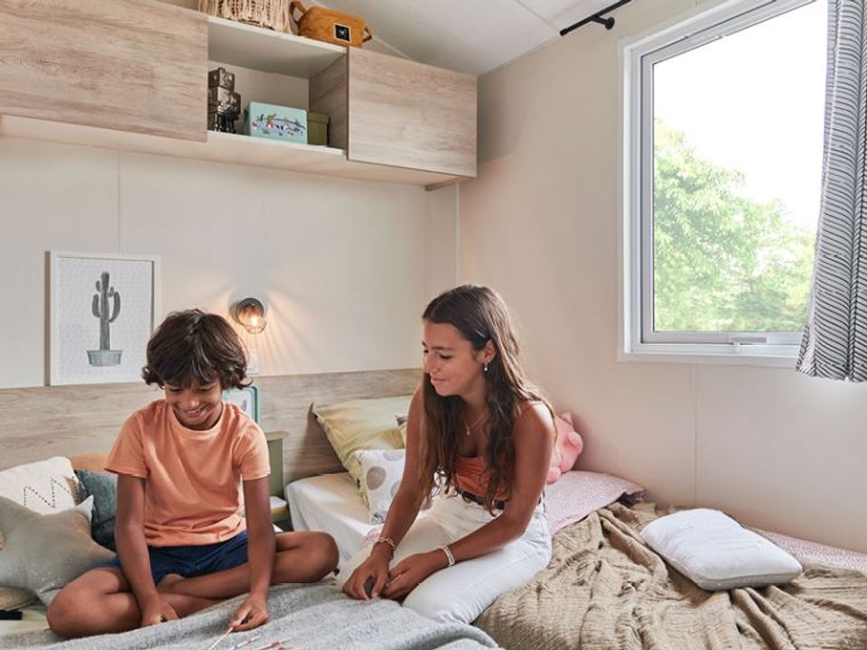 Camping Les Palmiers - Mobil home - Mobilhome 6 personnes - 3 Chambres Confort + Terrasse bois "new"