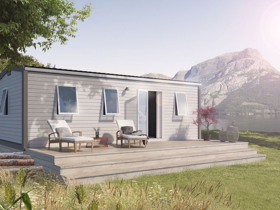 Le Braou - Mobil home - Mobilhome 6 personnes - Privilège 28m² - 3 chambres - Clim + TV + Lave-vaisselle