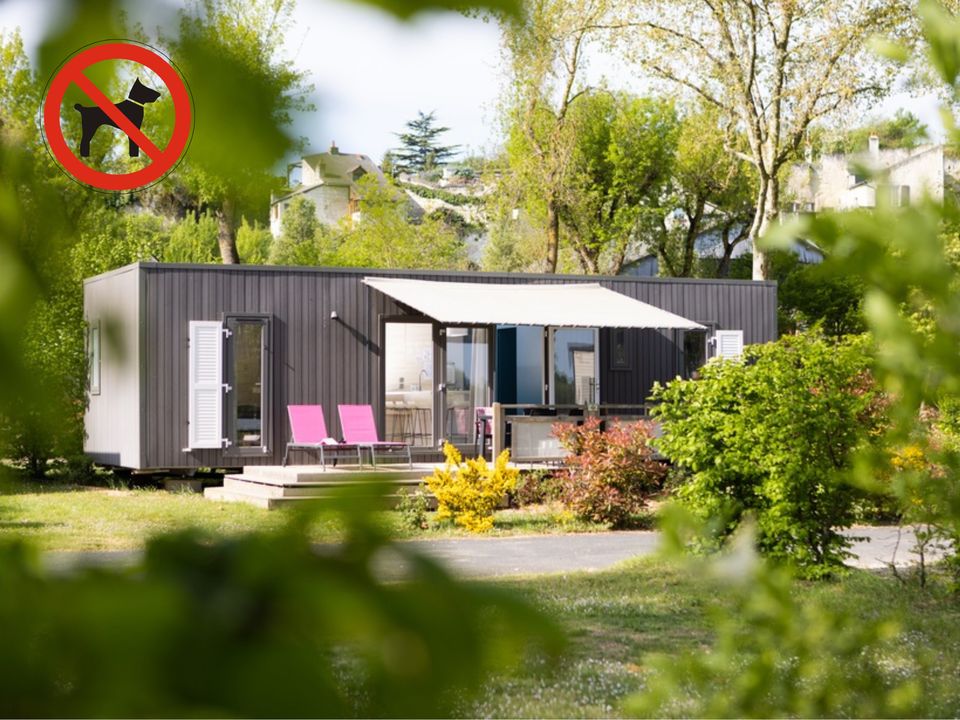 L'Isle Verte - Mobil home - Mobilhome 4 personnes - Cottage premium 2 chambres 2 salles de bain, TV, terrasse couverte