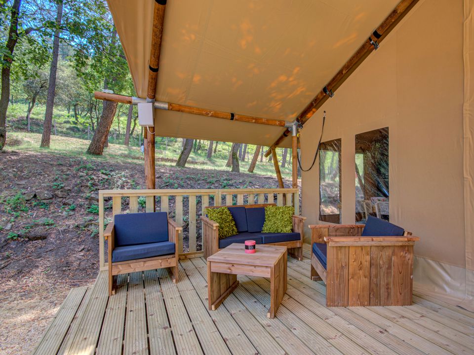 La Pinède en Provence - Tente meublée - Tente en toile et en bois 6 personnes - LODGE PREMIUM BOIS et TOILE