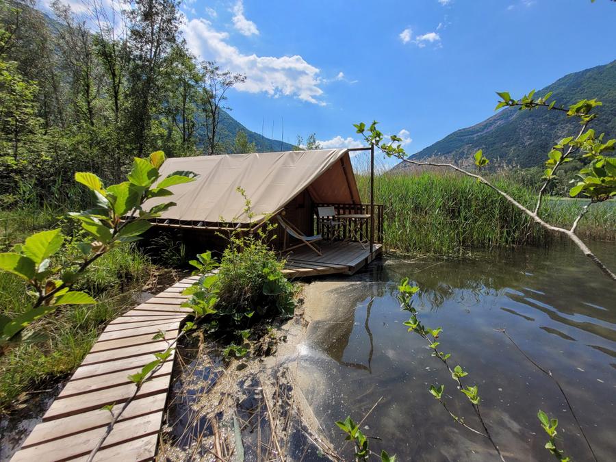 Au Valbonheur - Tente meublée - Tente en toile et en bois 2 personnes - Flo'Tente 2 pers