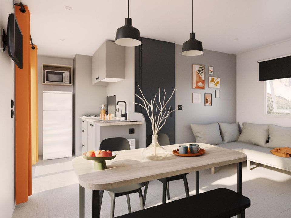 Camping du Val - Mobil home - Mobilhome 6 personnes - Mobilhome Grand Riviera