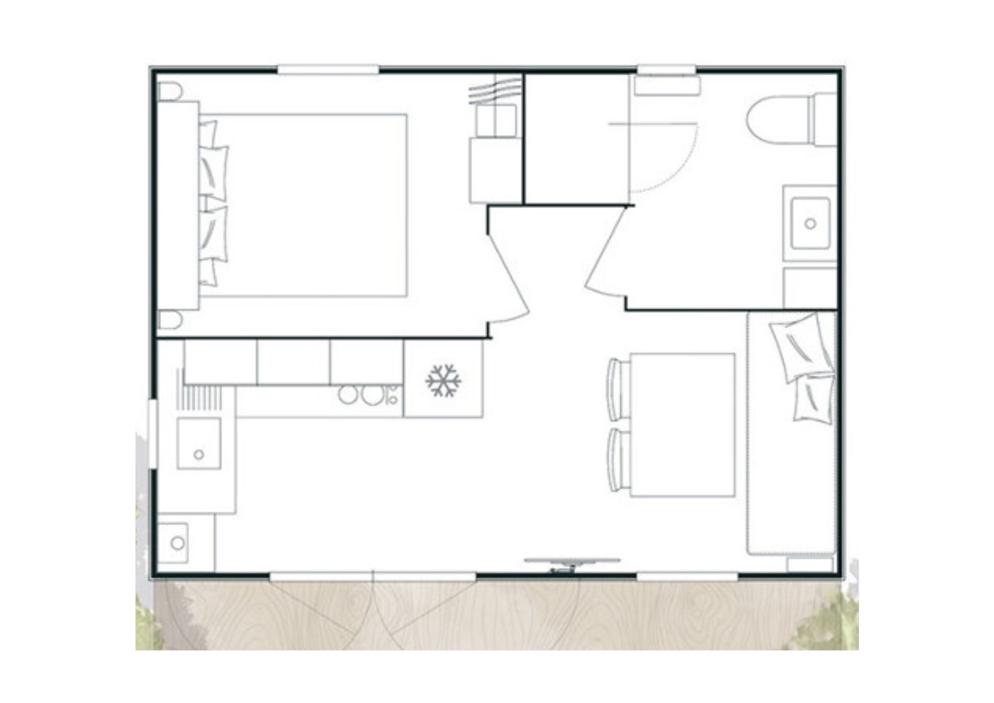 Le Nid d'été - Mobil home - Mobil-home Cocoon 4 personnes 1 chambre 20m²