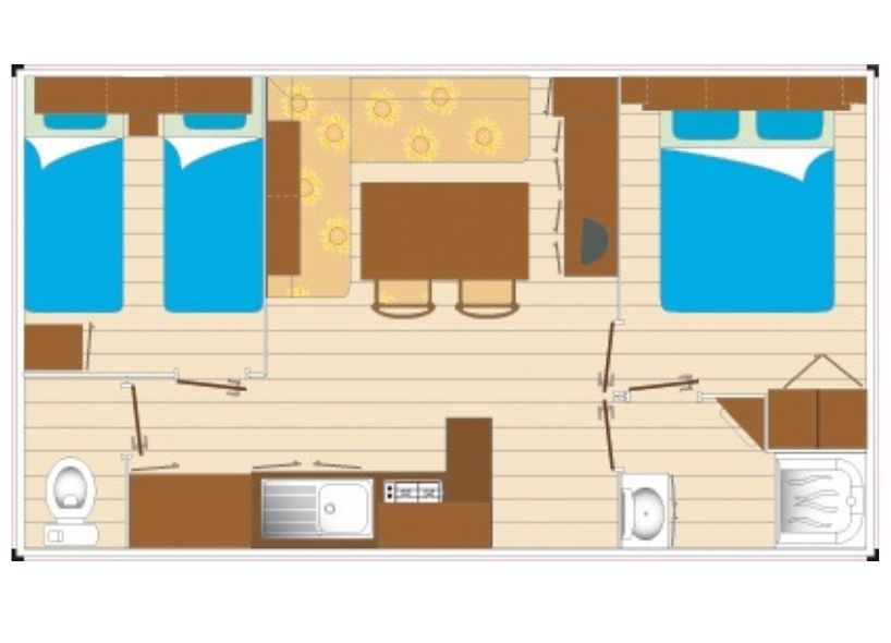 Le Nid d'été - Mobil home - Mobil-home Cocoon 4 personnes 2 chambres 23m²
