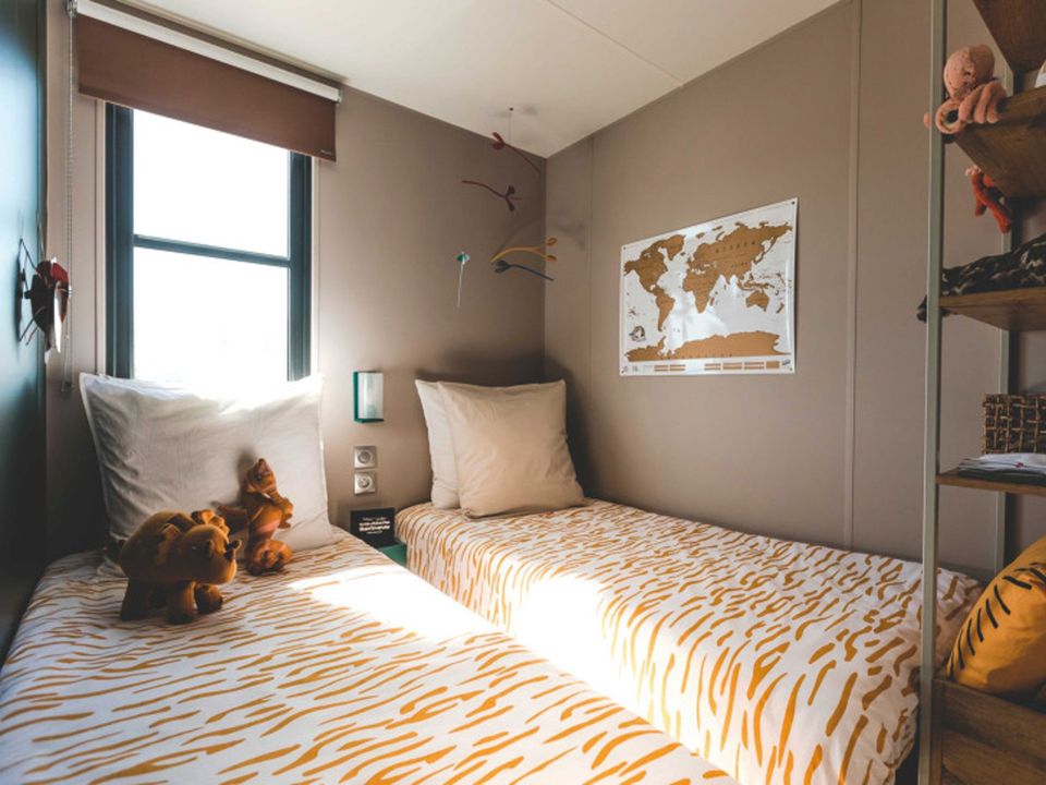 Le Bois Verdon - Mobil home - Mobilhome 4 personnes - PREMIUM "TERRE et DUNE" - 32m² - terrasse couverte 19 M²- 2 chambres - Nouveauté 2024