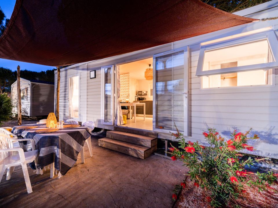 Les Sables d'Or - Mobil home - Mobilhome 4 personnes - Privilège P2 2 chambres 2 SDB JACUZZI GARDEN