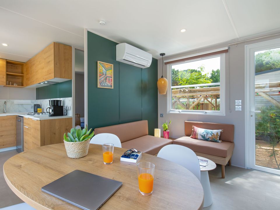 Les Mimosas - Mobil home - Mobilhome 4 personnes - Prestige Garden 4 Personnes - 2 Chambres Climatisé