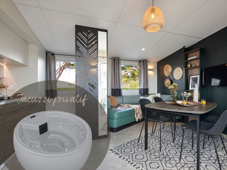 Campilô - Mobil home - Mobilhome 4 personnes - Cottage Nature PREMIUM++ 2 chambres avec SPA 4 pers