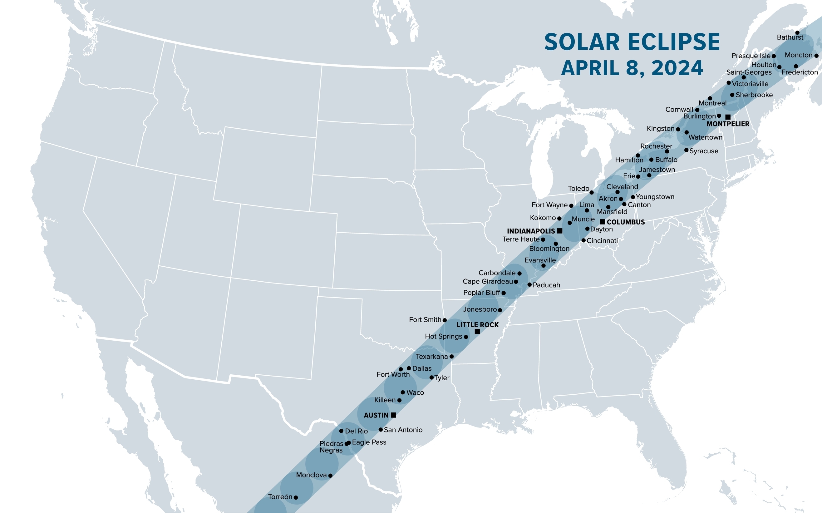 L'évènement du 8 avril 2024 à ne pas manquer : l'éclipse totale du soleil ☀️😎  -  visuel 1/1