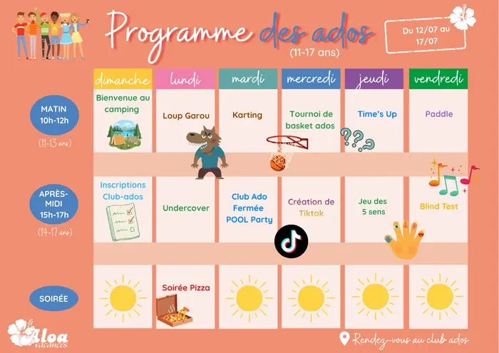 Les animations proposées