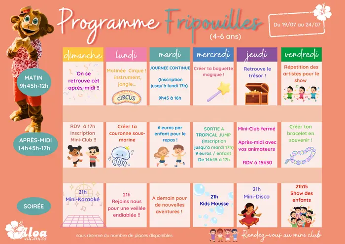 Des rendez-vous pour chaque tranche d'âge