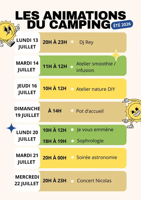 Un été rythmé par les rendez-vous