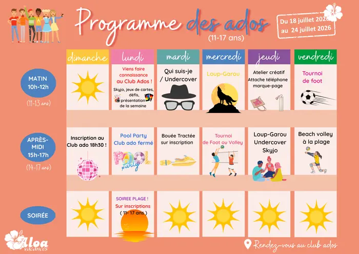 Les animations proposées