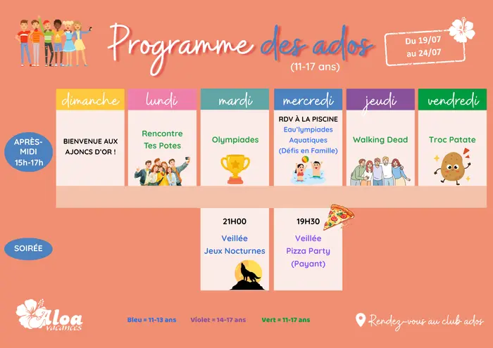 Les animations proposées