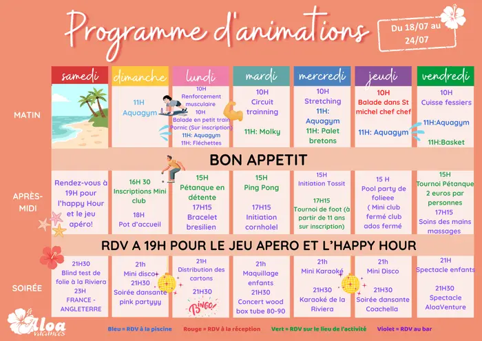 Des rendez-vous tout au long de la saison