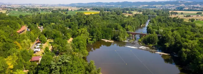 Baignade nature entre lac et rivière
