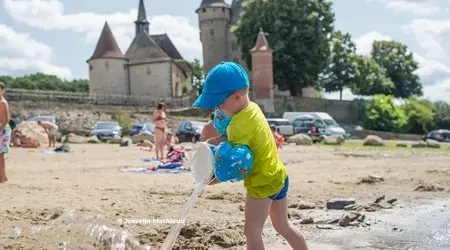 Baignade chauffée et jeux d'eau