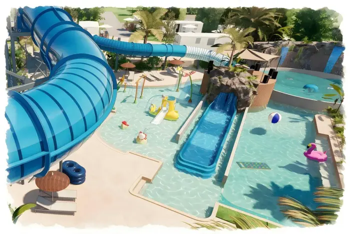 Un parc aquatique chauffé très complet