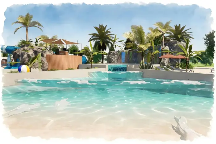 Un parc aquatique chauffé très complet