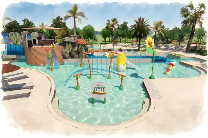 Un parc aquatique chauffé très complet