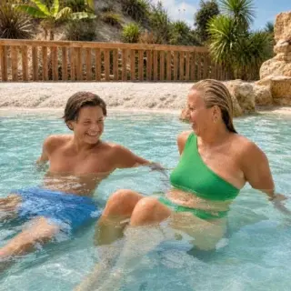 Lagon tropical et baignade chauffée