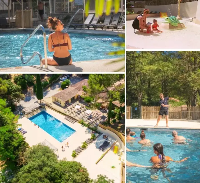 Une piscine chauffée au cœur du domaine