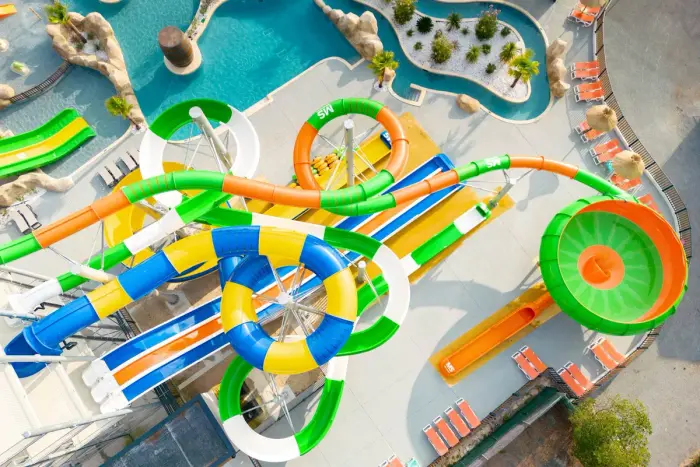 Un parc aquatique chauffé très complet