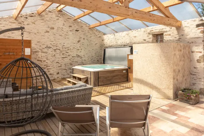 Un espace détente en plus des bains