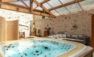 Un espace détente en plus des bains
