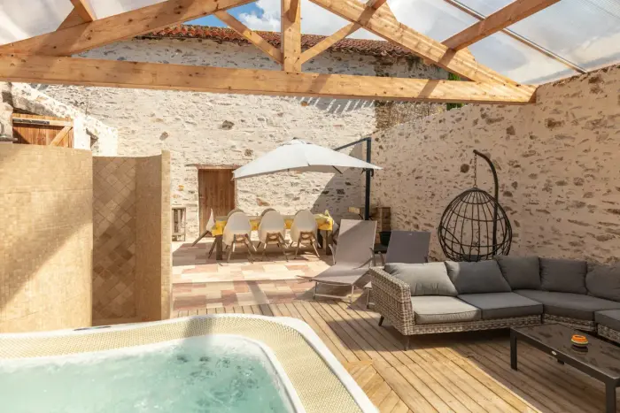 Un espace détente en plus des bains
