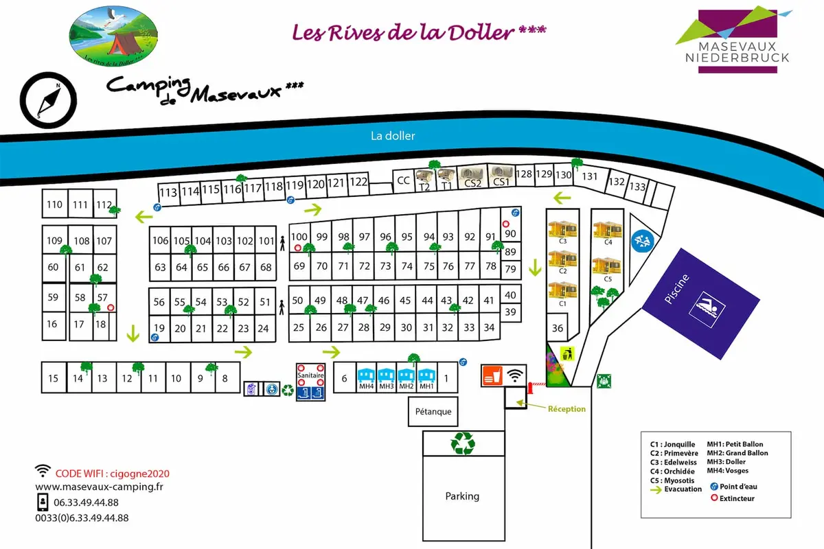 Plan du camping Camping de Masevaux