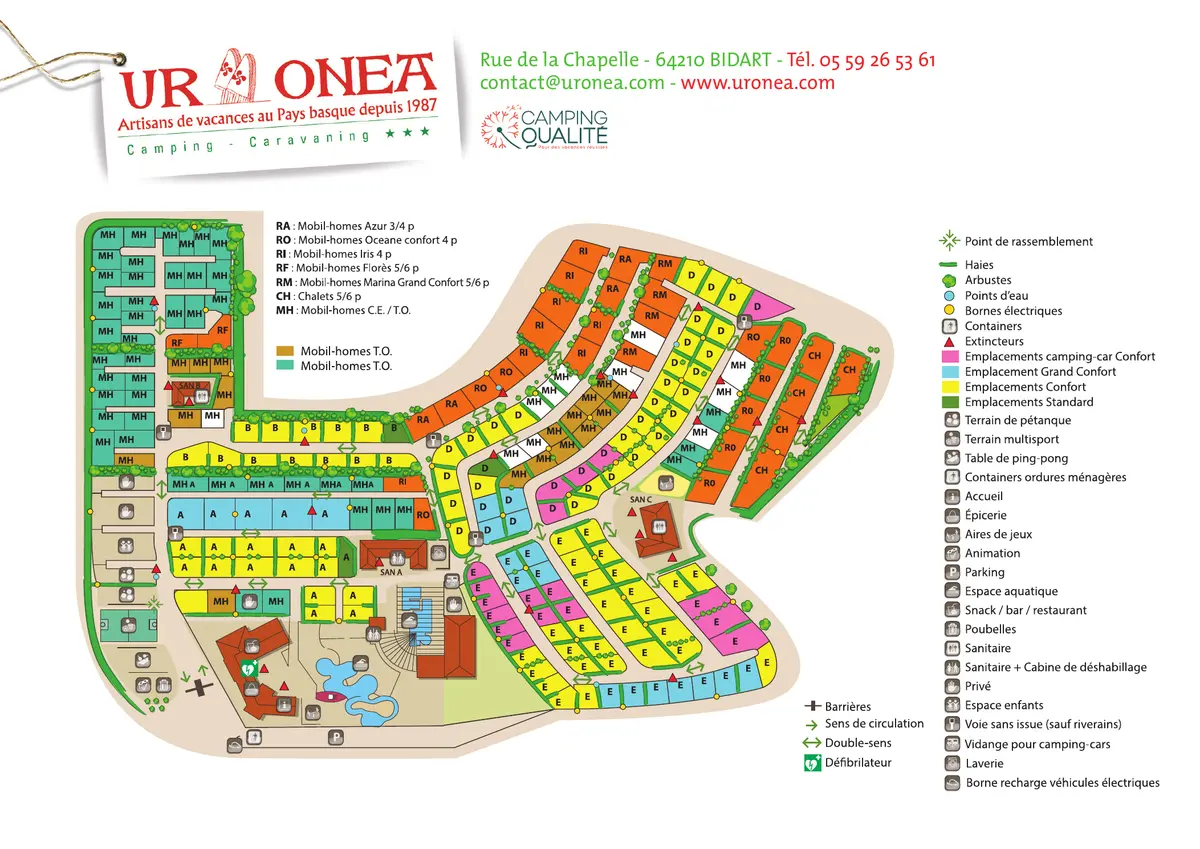 Plan du camping Camping Ur Onea