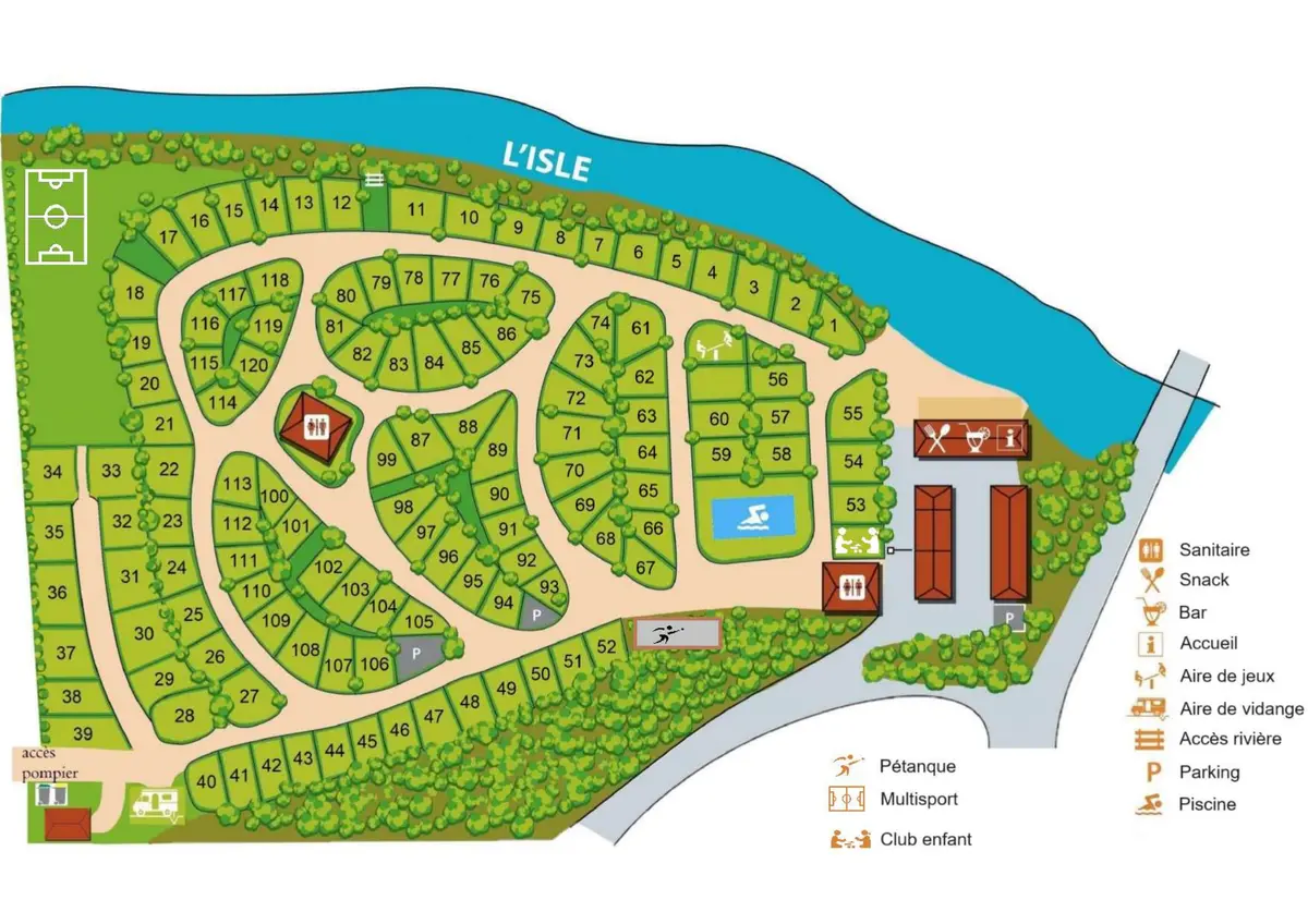Plan du camping Camping La Cigaline