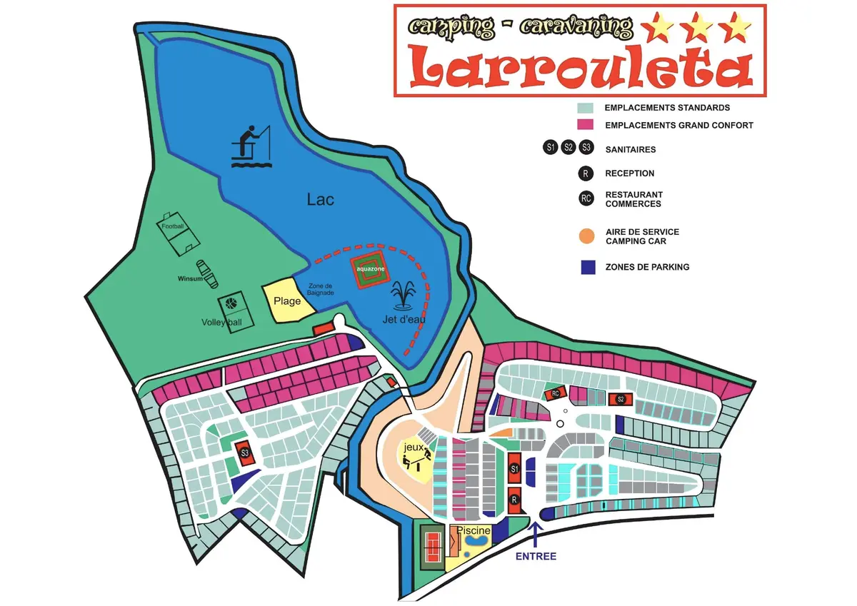 Plan du camping Camping Larrouleta
