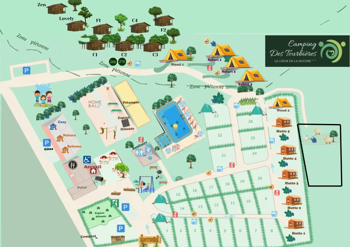Plan du camping Camping Le Petit Lion