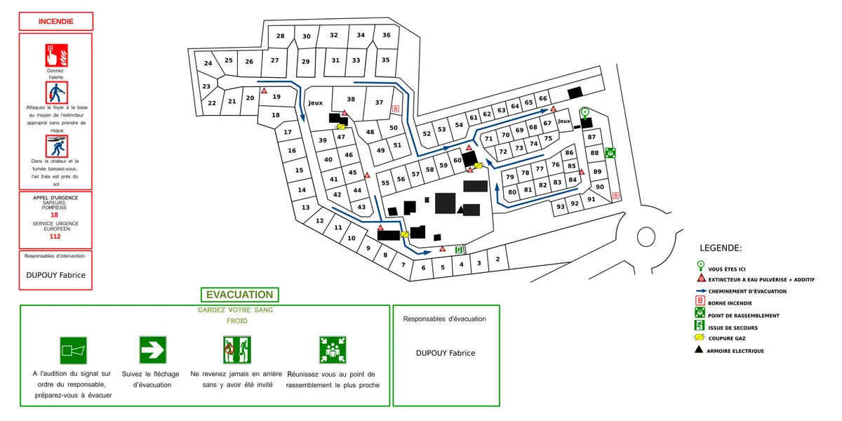 Plan du camping Camping Le Gaoucher