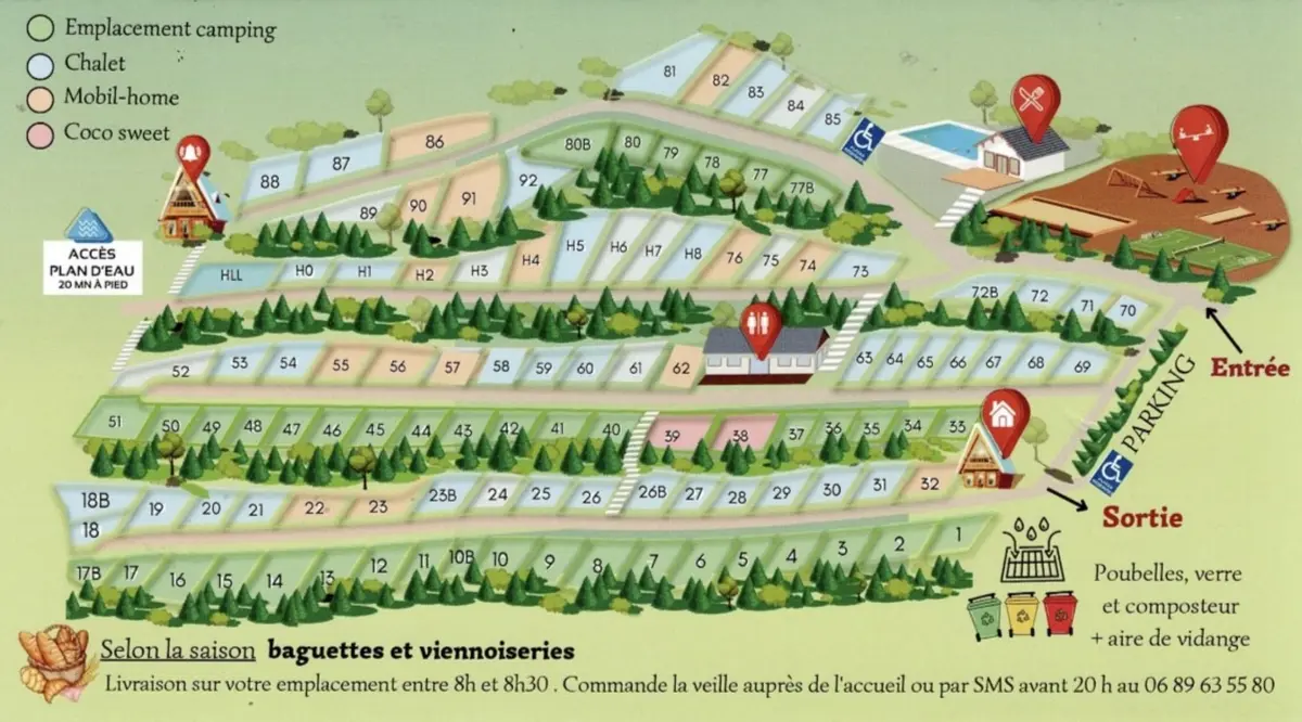 Plan du camping Camping Le Panoramique