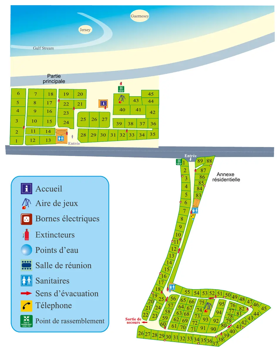 Plan du camping Camping Le Grand Large