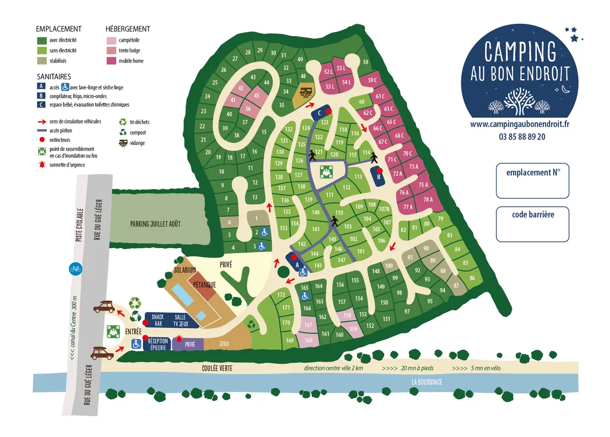 Plan du camping Camping De Mambre