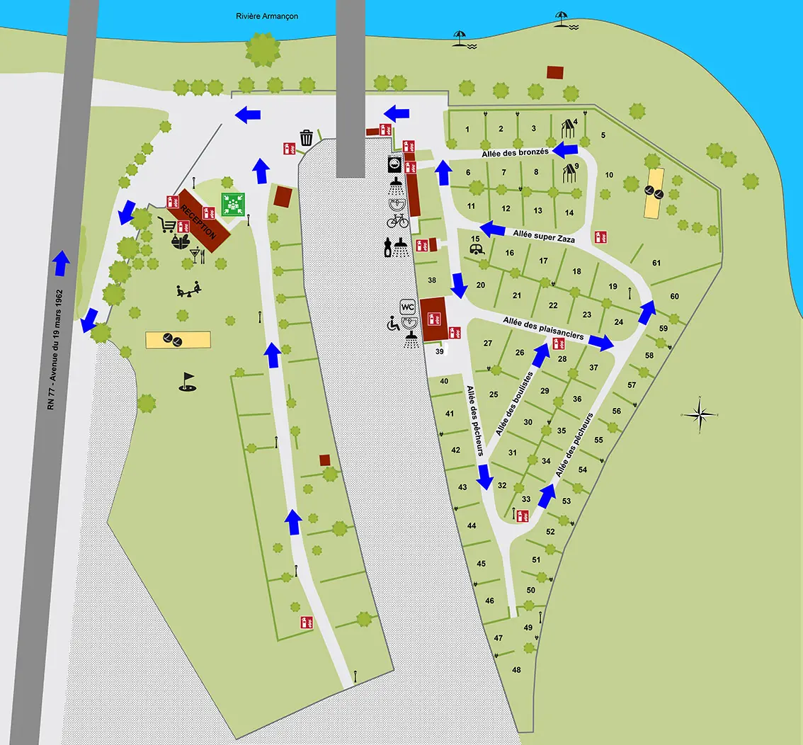 Plan du camping Camping L'armancon
