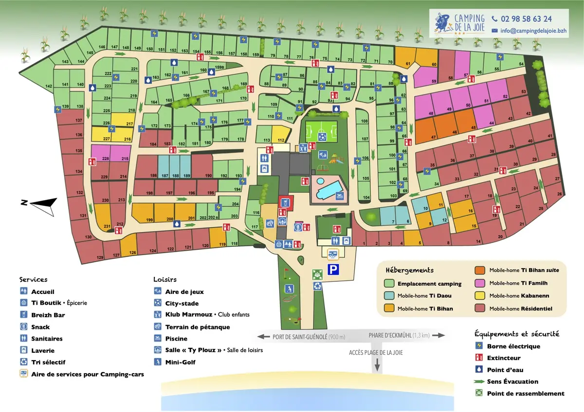 Plan du camping Camping Joy