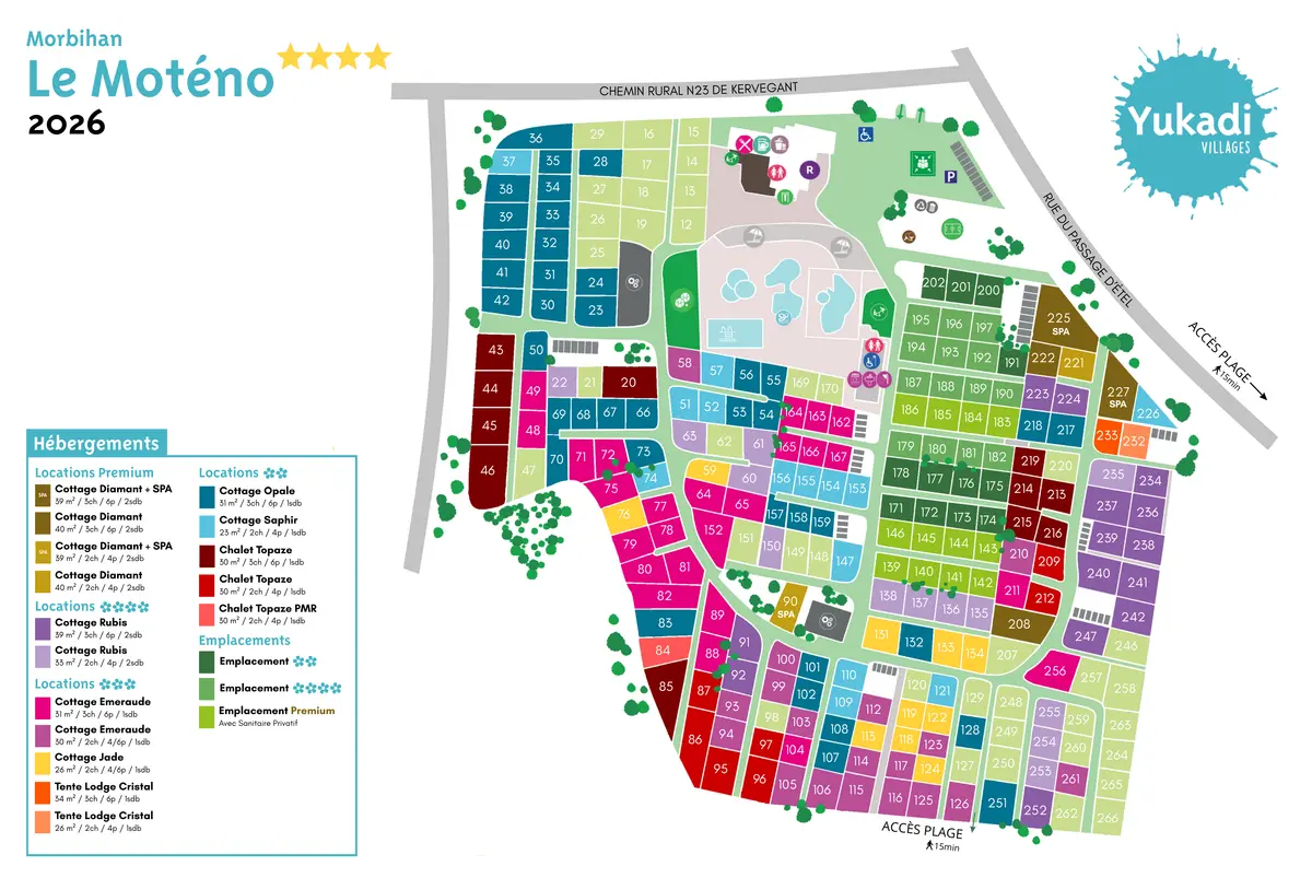 Plan du camping Camping Le Moténo