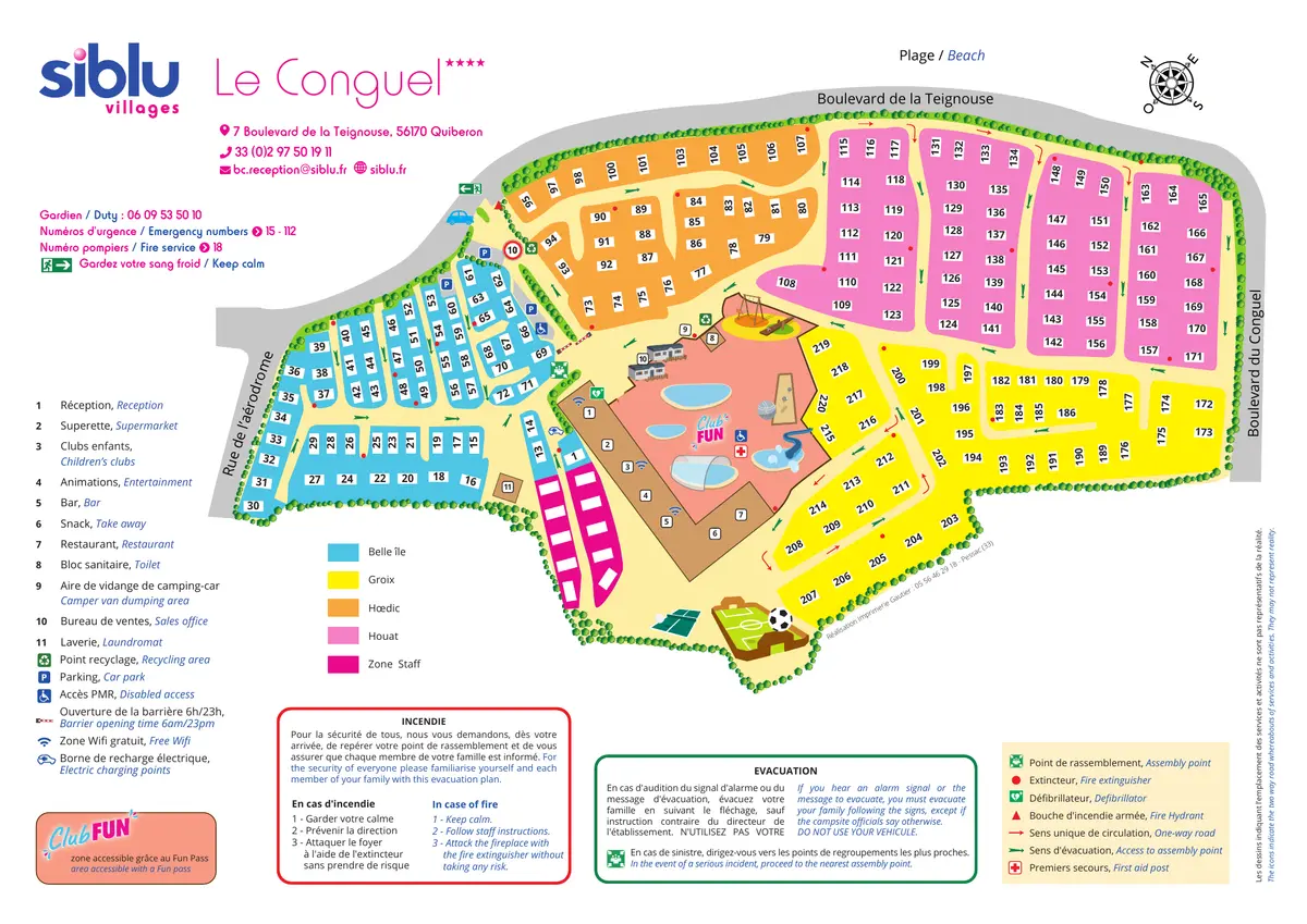 Plan du camping Camping Le Conguel